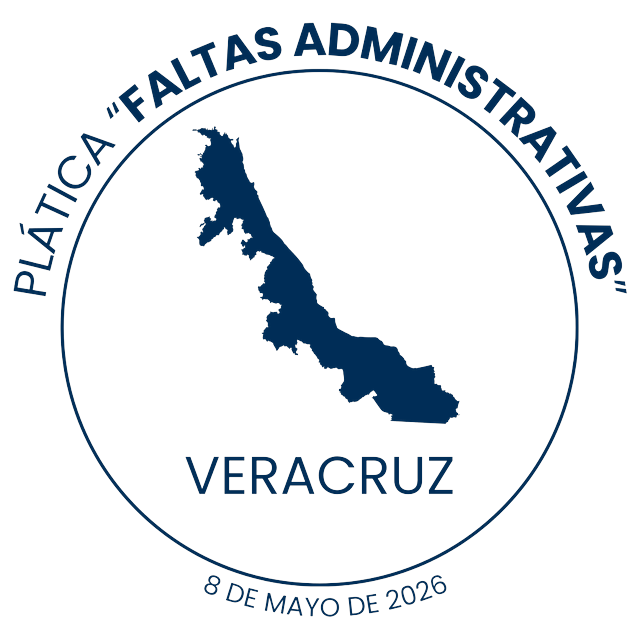 Distintivo de la Plática “Faltas Administrativas” impartida en Veracruz el 8 de mayo de 2026